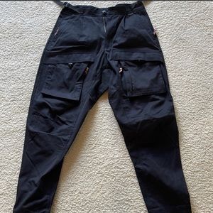 Burberry drop-crotch combat pants-black. Waist 30; Inseam 31-32.